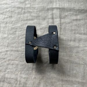 Black Leather Boho bracelet